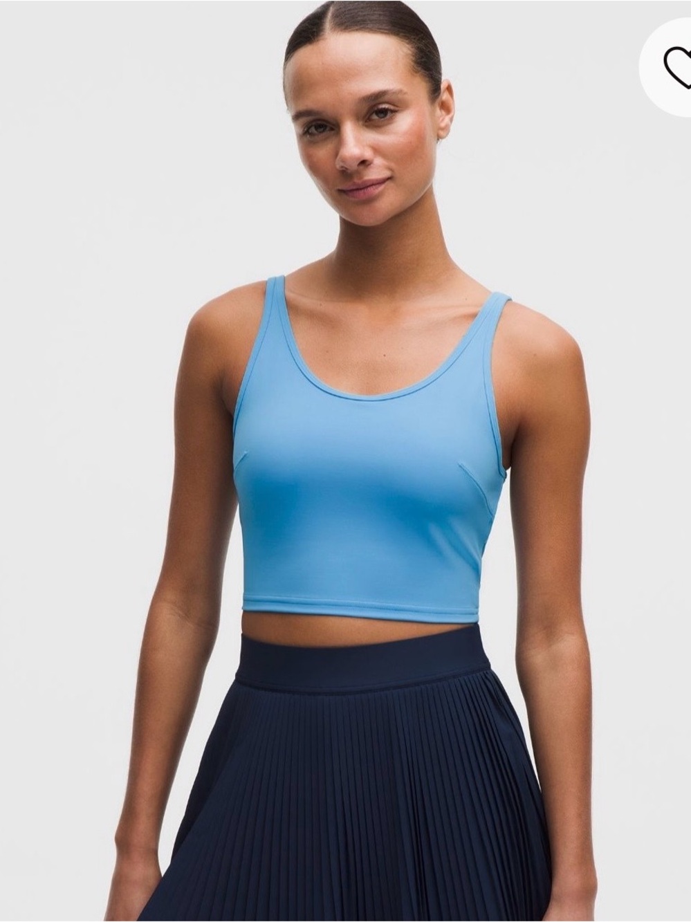 lululemon athletica Blue Cropped Tank Top